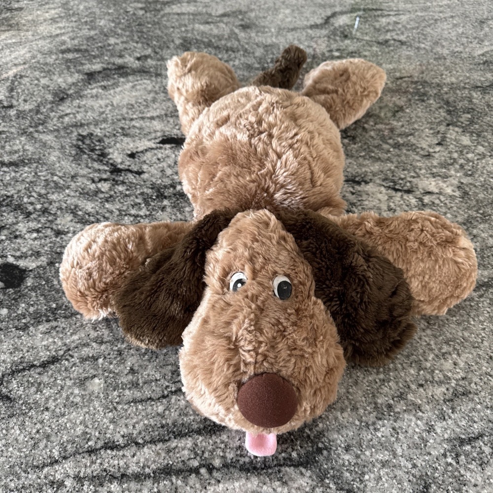 Chosun Puppy Dog Plush 20"L Floppy Laying Brown Stuffed Animal Toy Lovey Vintage